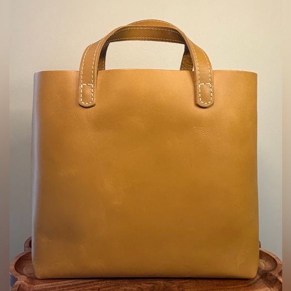 Portland Leather Medium Crossbody Tote Mango NWT - Picture 8 of 17